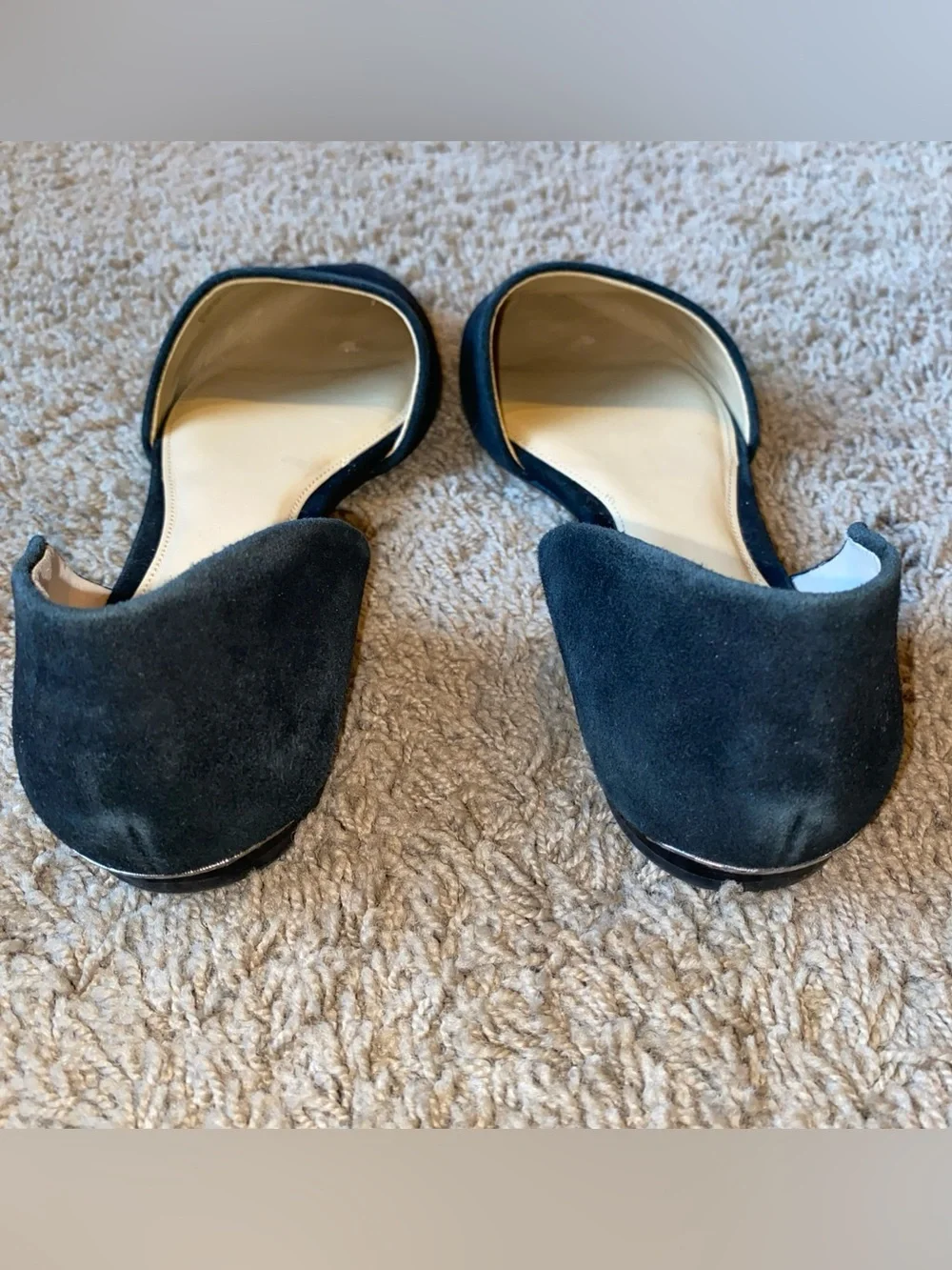 Michael Kors D'Orsay Black Suede Shoes 8.5 M Pointed Toe Leather Career Casual